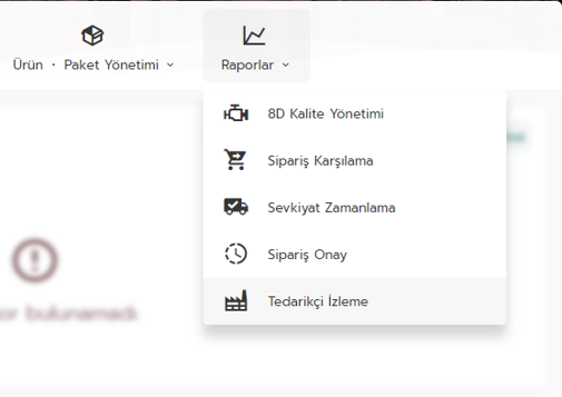 8D quality, order and supplier monitoring options in OTOEDI report menu